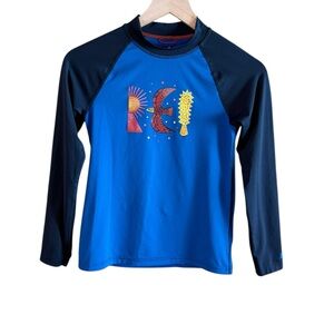 REI Co-op Kids Sz Large 14-16 Rash Guard Swim Top Blue